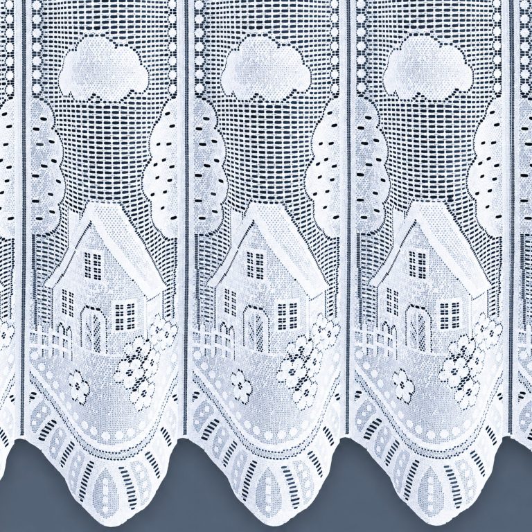 White lace café net curtains