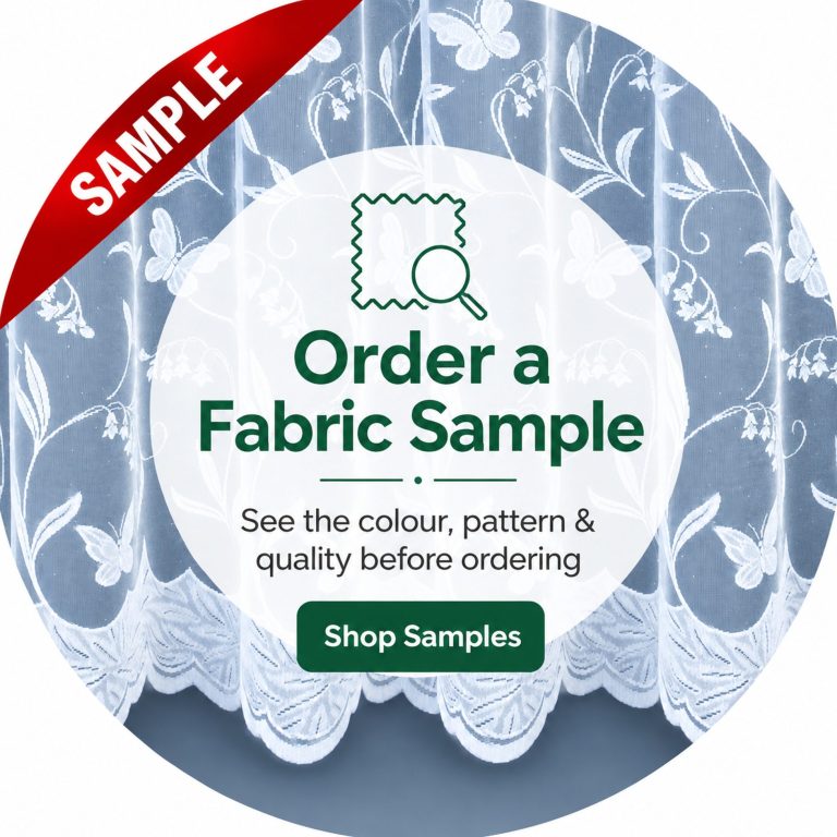 White lace blind panel